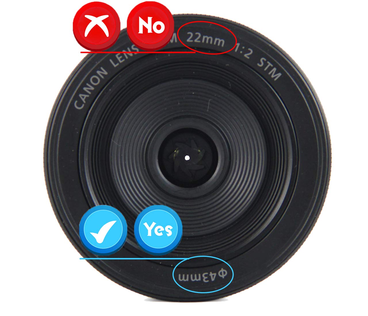 Amazon | 43mmレンズキャップカバー Canon RF 50mm RF50mm f/1.8